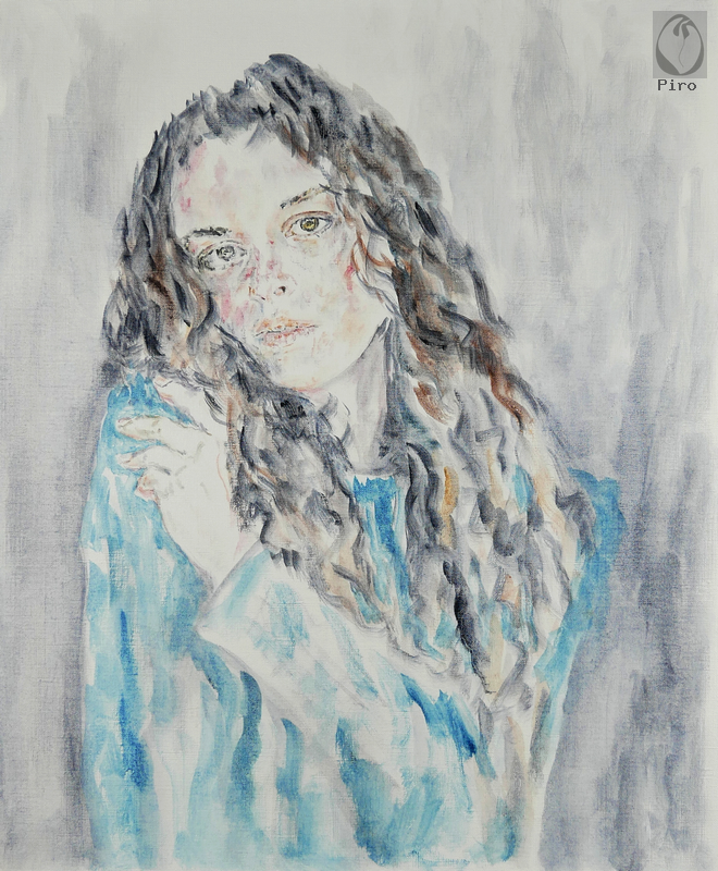 oil on paper - olio su carta di Piro